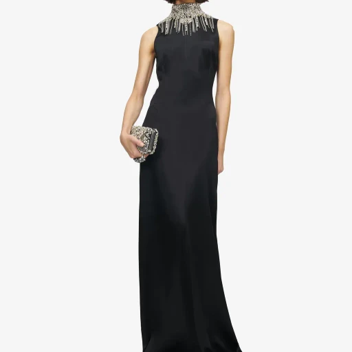 Chain Mail Embroidery Evening Dress