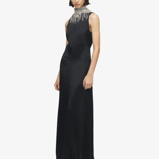 Chain Mail Embroidery Evening Dress