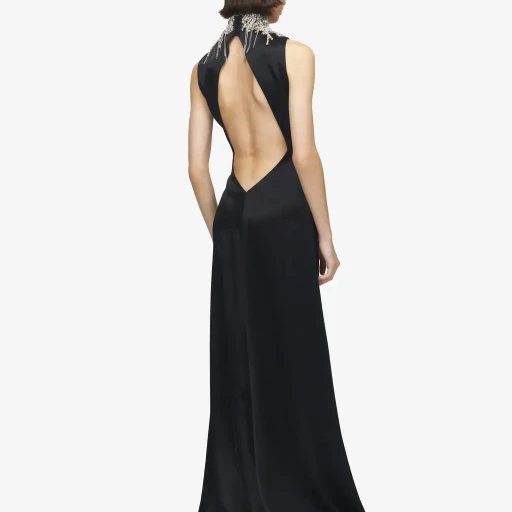 Chain Mail Embroidery Evening Dress