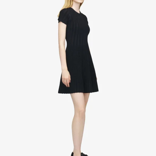 Chenille Stripe Mini Dress