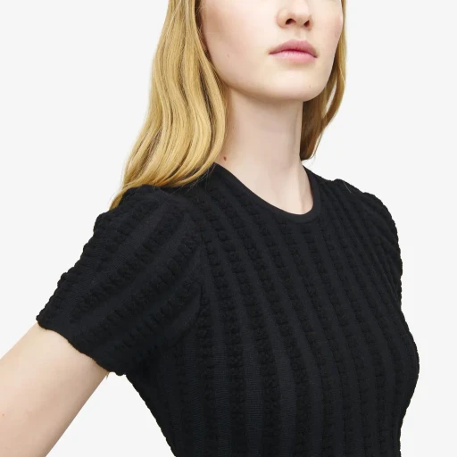 Chenille Stripe Mini Dress