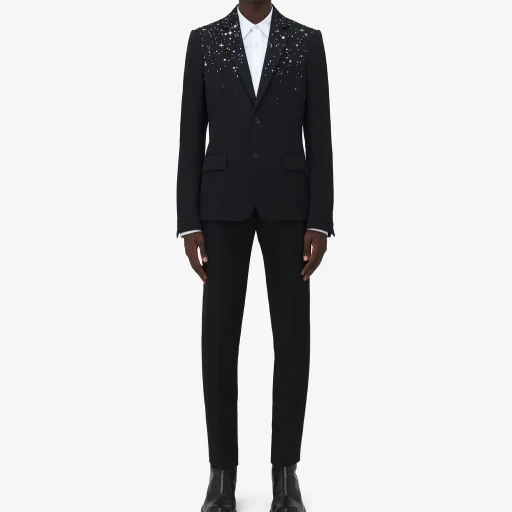 Constellation Embroidered Single-Breasted Jacket