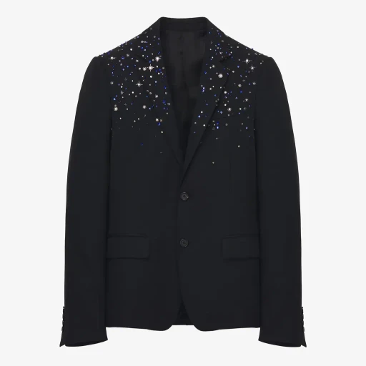 Constellation Embroidered Single-Breasted Jacket