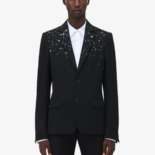 Constellation Embroidered Single-Breasted Jacket