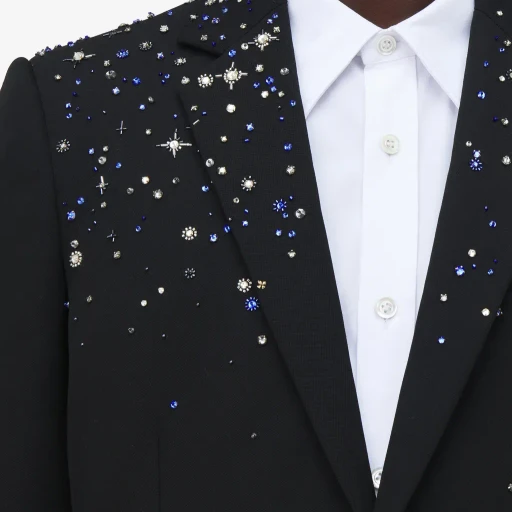 Constellation Embroidered Single-Breasted Jacket