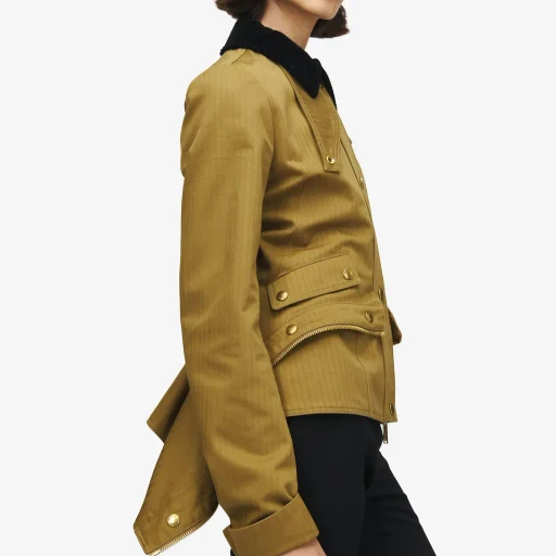 Cotton Herringbone Kickback Jacket