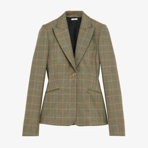 Country Check Single-Breasted Jacket