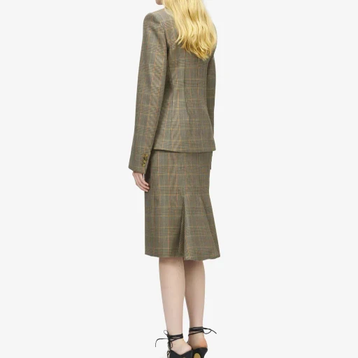 Country Check Single-Breasted Jacket