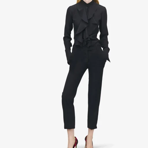 Cropped Tailored Trousers
