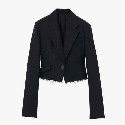Cropped Single-Breasted Jacket