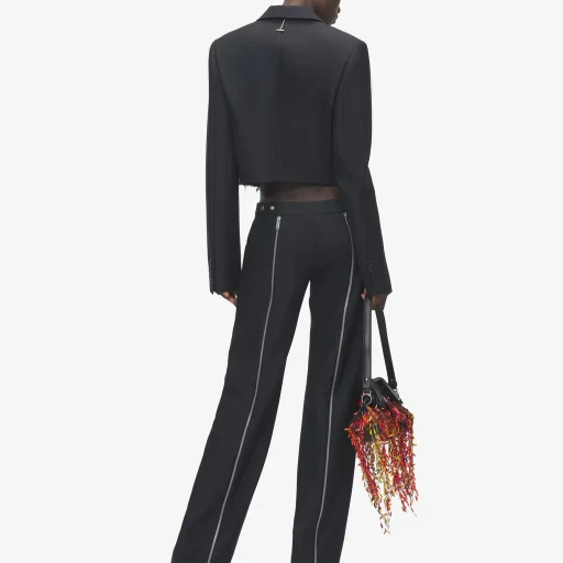 Cropped Single-Breasted Jacket