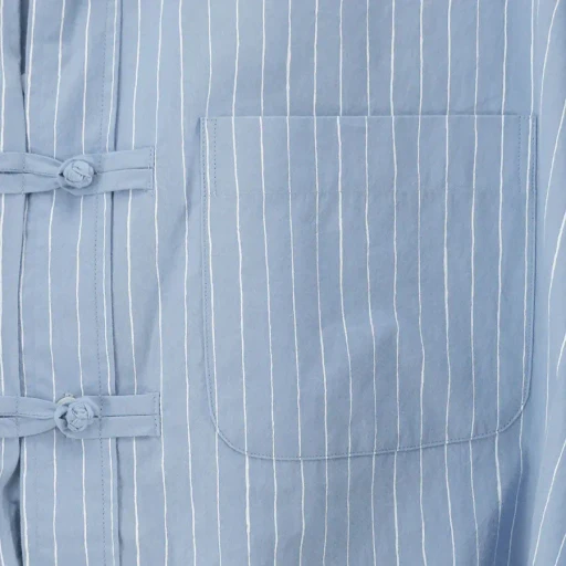 Cotton Stripekung Fu Shirt