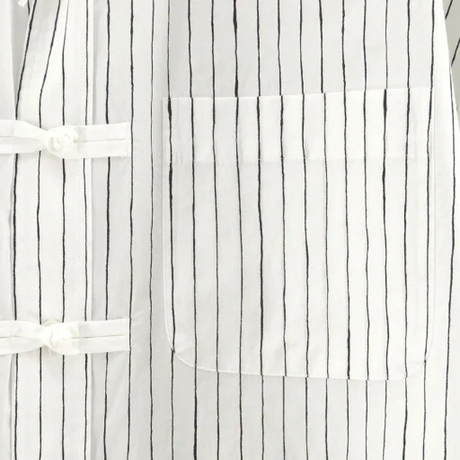 Cotton Stripekung Fu Shirt