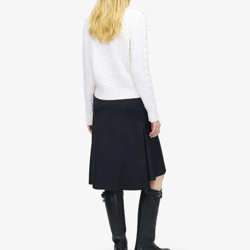 Crystal Embroidery Cable Knit Jumper