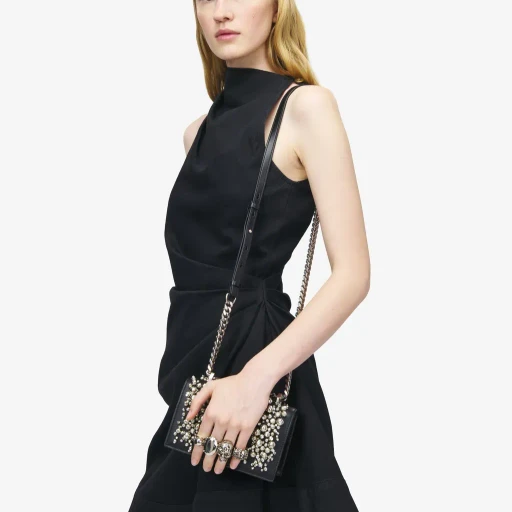 Crystal Embroidery Mini Jewelled Satchel