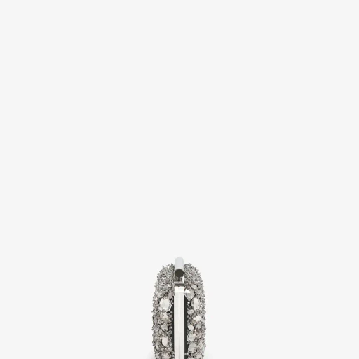 Crystal Embroidery T-Bar Box Clutch