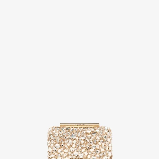Crystal Embroidery T-Bar Box Clutch