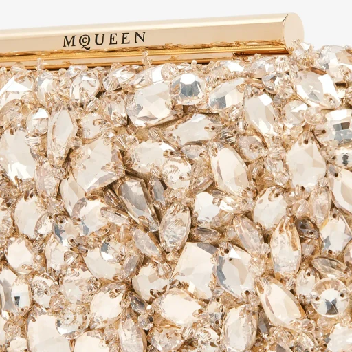 Crystal Embroidery T-Bar Box Clutch