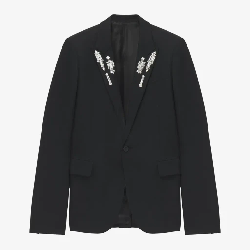 Crystal Mirror Embroidery Single-Breasted Jacket