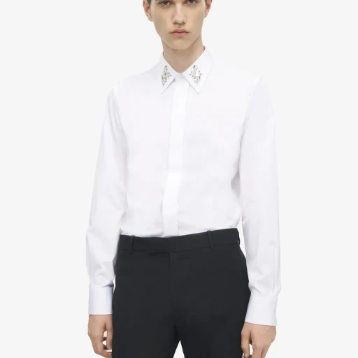 Crystal Mirror Embroidery Shirt