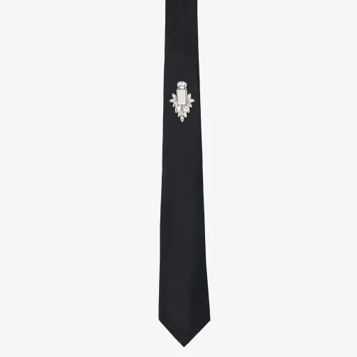 Crystal Mirror Embroidery Tie