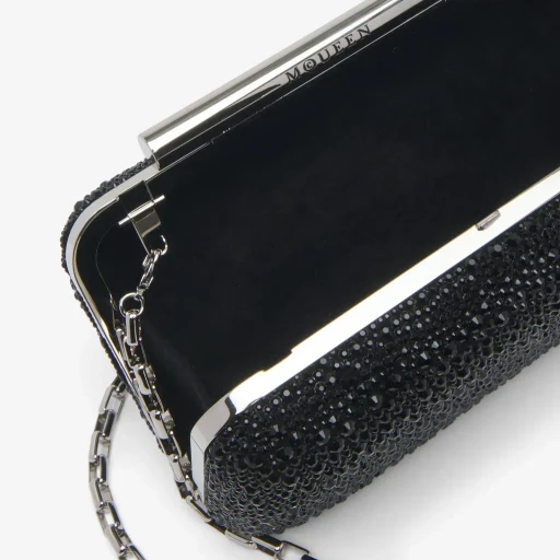 Crystal T-Bar Box Clutch