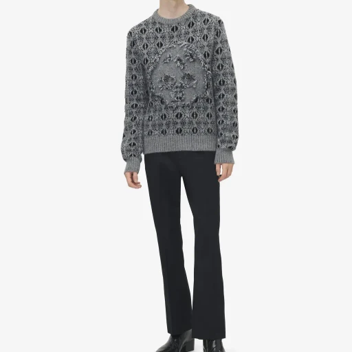 Distressed Skull Fair Isle Jumper