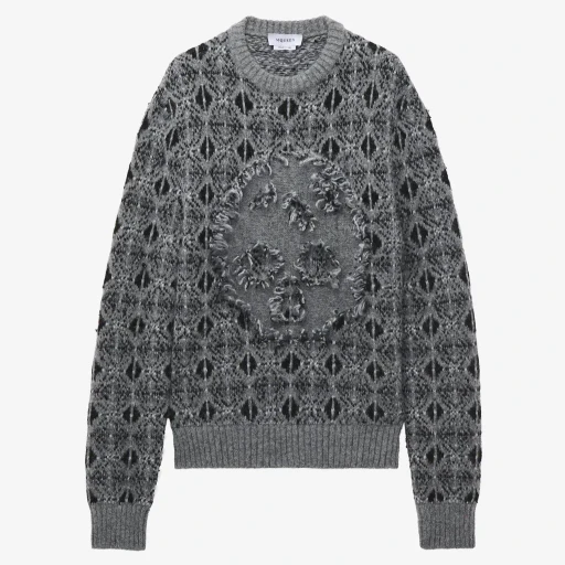 Distressed Skull Fair Isle Jumper