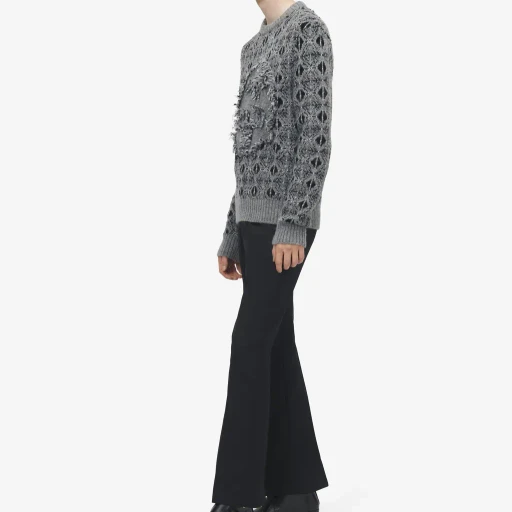 Distressed Skull Fair Isle Jumper