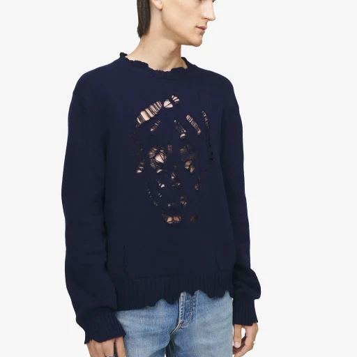 Distressed Skull Jumper