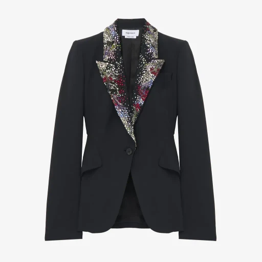 Embroidered Lapel Jacket