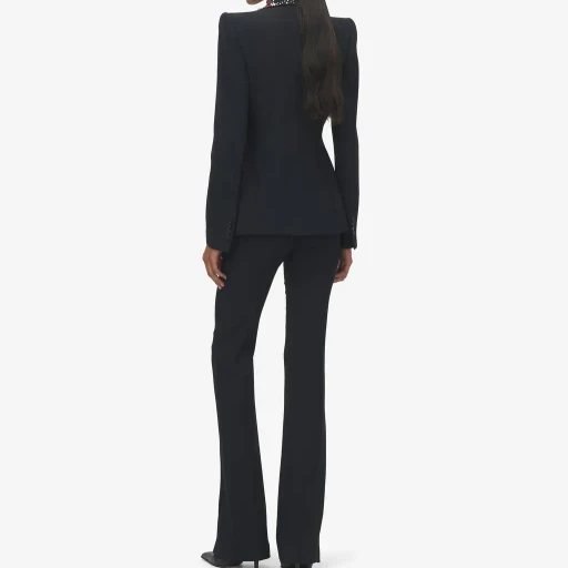 Embroidered Lapel Jacket
