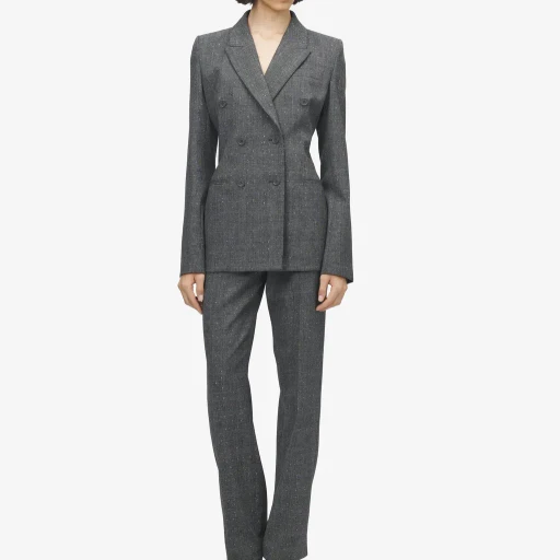 Flecked Glen Check Tailored Trousers