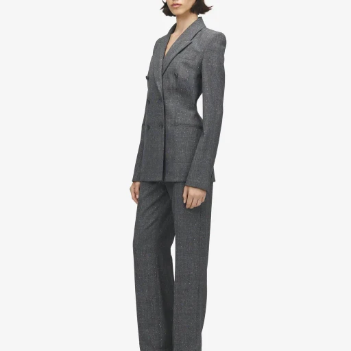 Flecked Glen Check Tailored Trousers