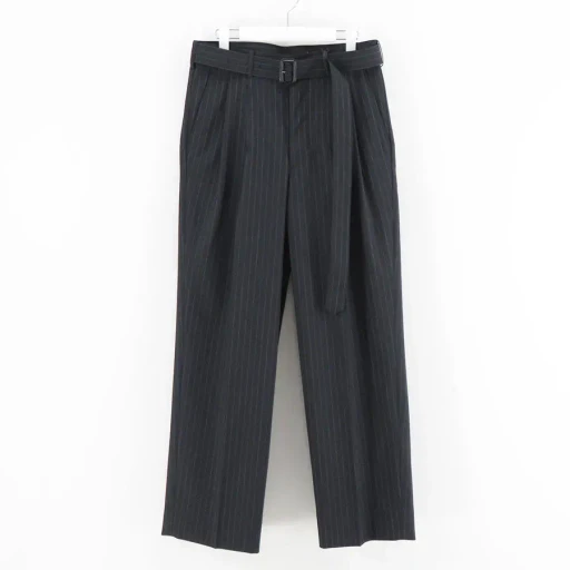 Reracs Worsted High Count Twill The Slacks Belted 2 Tuck