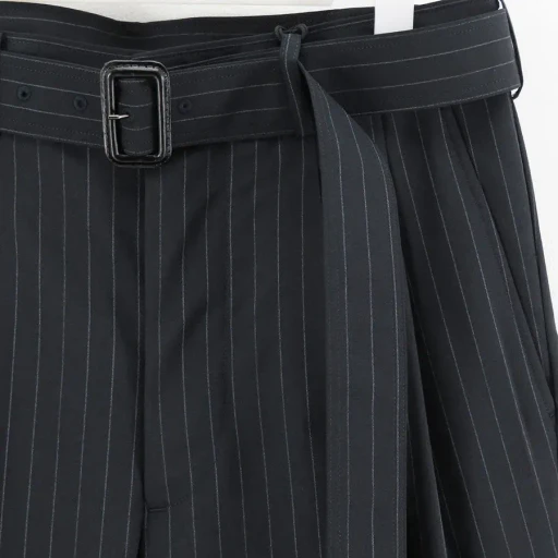 Reracs Worsted High Count Twill The Slacks Belted 2 Tuck