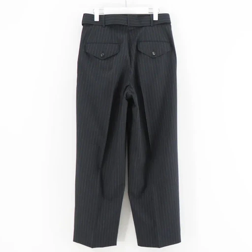 Reracs Worsted High Count Twill The Slacks Belted 2 Tuck