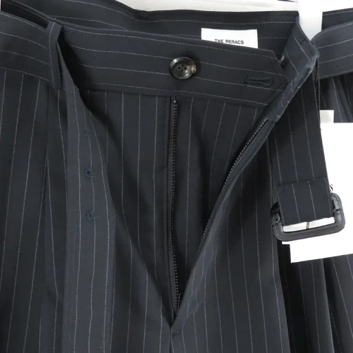 Reracs Worsted High Count Twill The Slacks Belted 2 Tuck