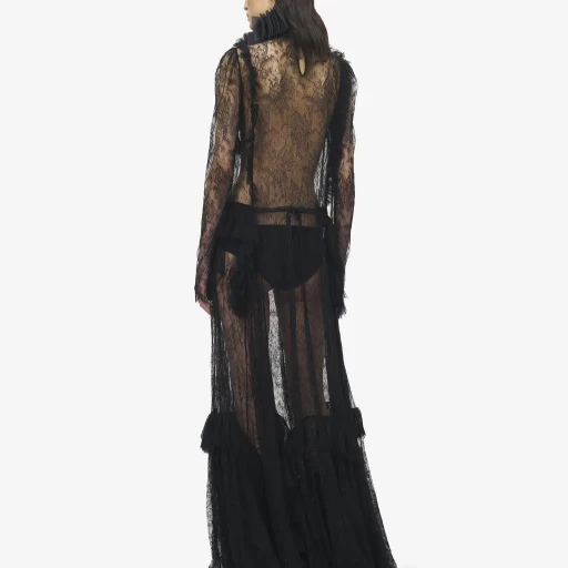 Floral Lace Evening Dress