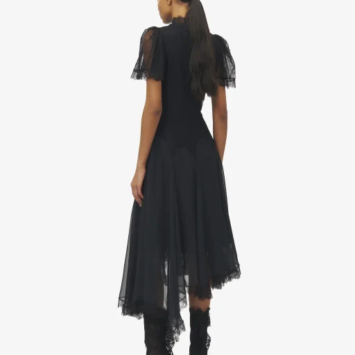 Floral Lace Evening Dress