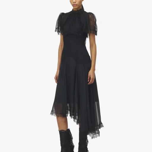 Floral Lace Evening Dress