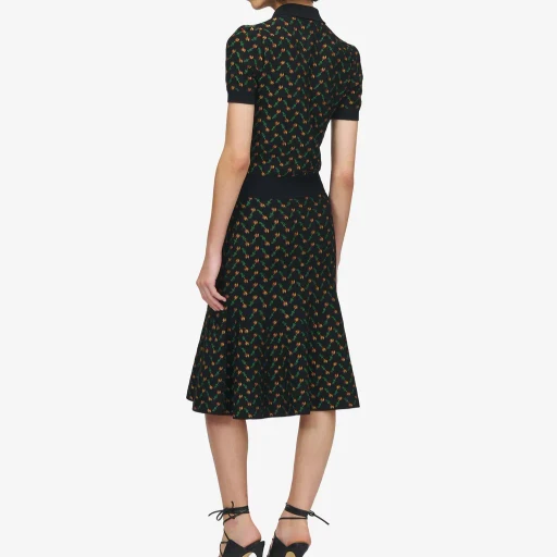 Flower Jacquard Polo Shirt