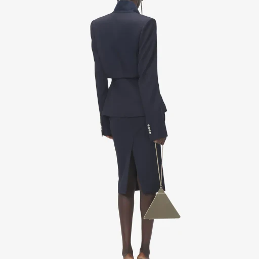 Folded Lapel Single-Breasted Jacket