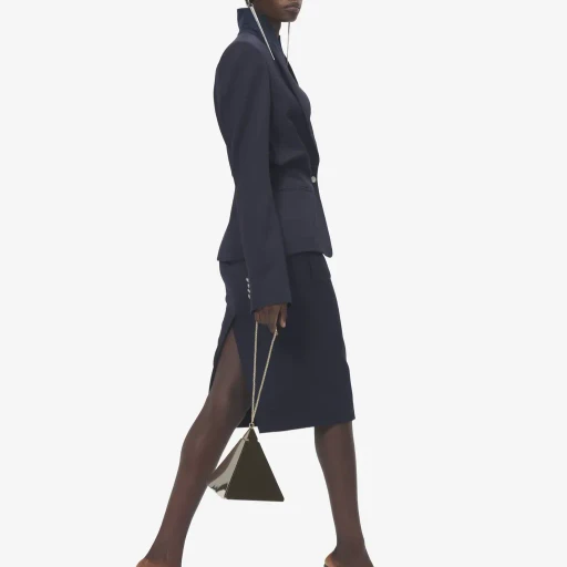 Folded Lapel Single-Breasted Jacket