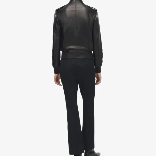 Frogging Embroidery Leather Jacket