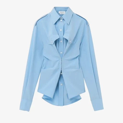 Gathered Long-Sleeved Shirt