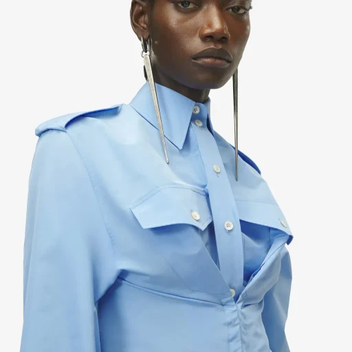 Gathered Long-Sleeved Shirt