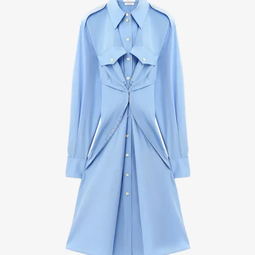 Gathered Shirt Dress
