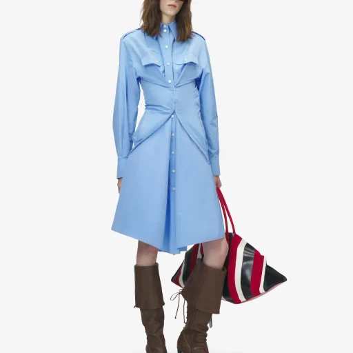 Gathered Shirt Dress