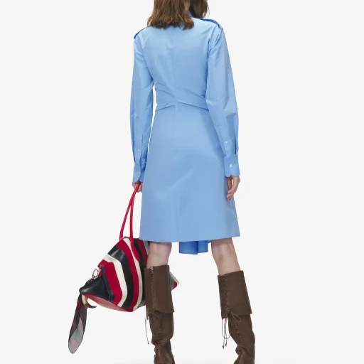 Gathered Shirt Dress